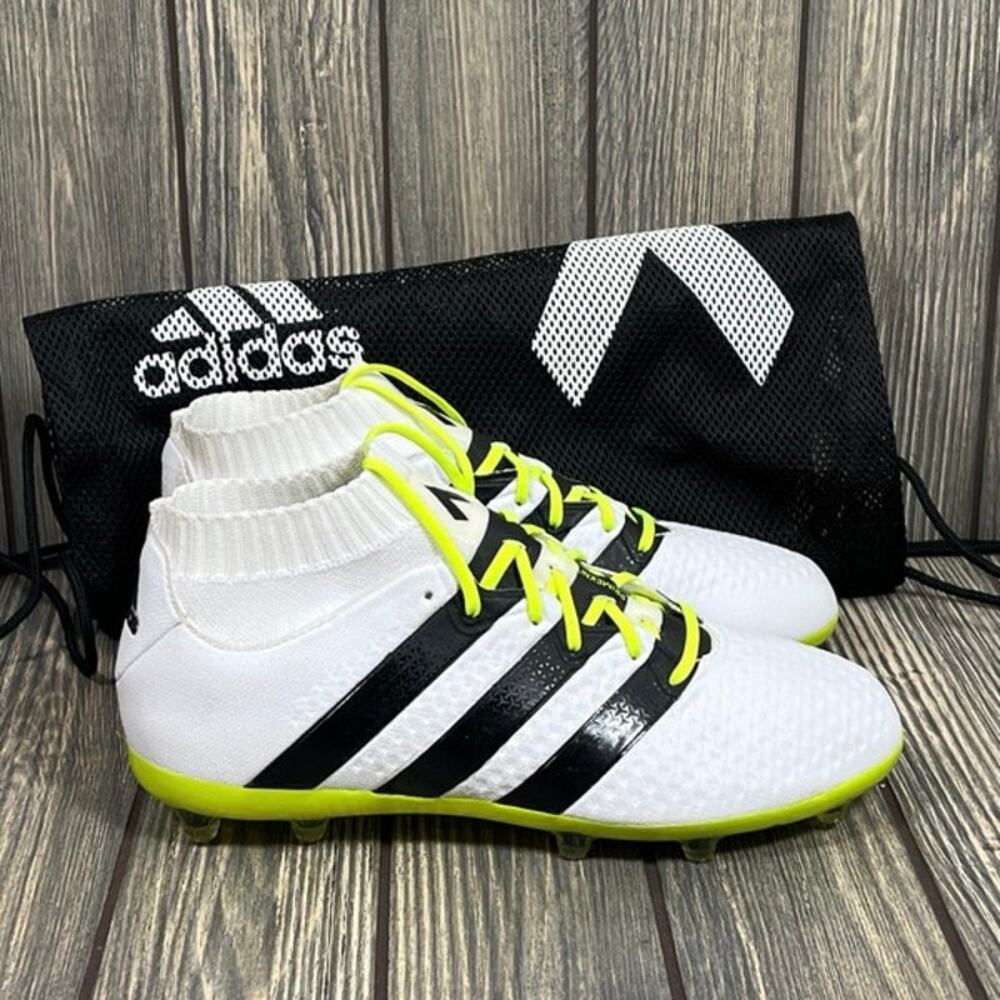 adidas PrimeKnit Skin Soccer Cleats Futbol Boots Women Sz 6 AQ3456 White‎ Yellow